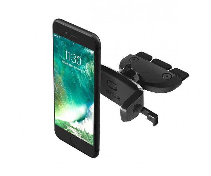 iOttie HLCRIO123 Автодержатель Easy One Touch Mini CD Slot Universal Car Mount Holder Cradle Black